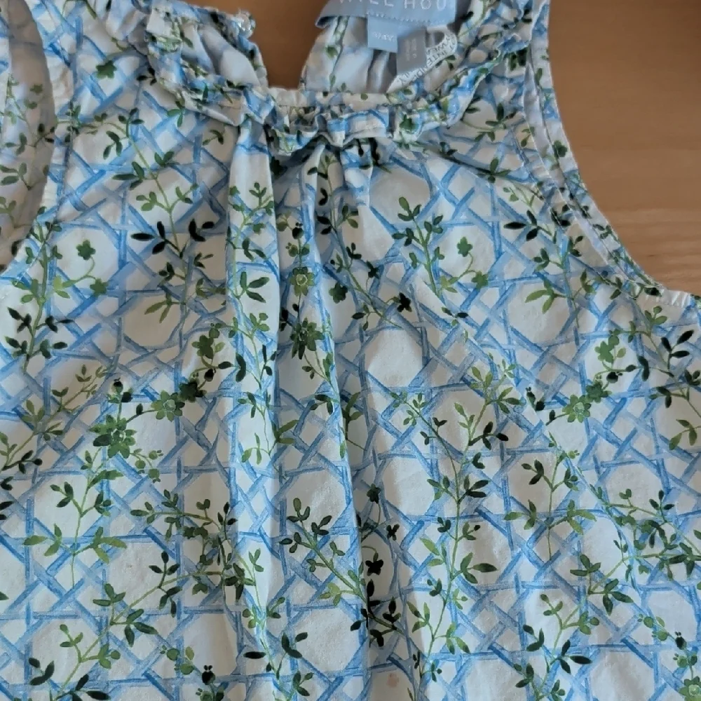 Hill House Blue and Green Floral Dress